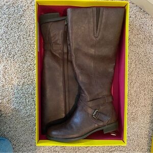 Kenneth Cole Brown Knee High Riding Boots